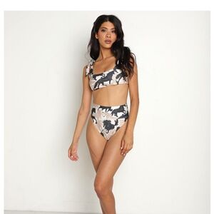 Stylish Black and White Bikini Set